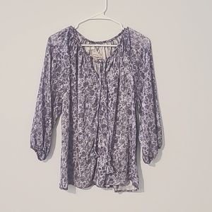 Cupio Blouse floral blue (stitch fix)